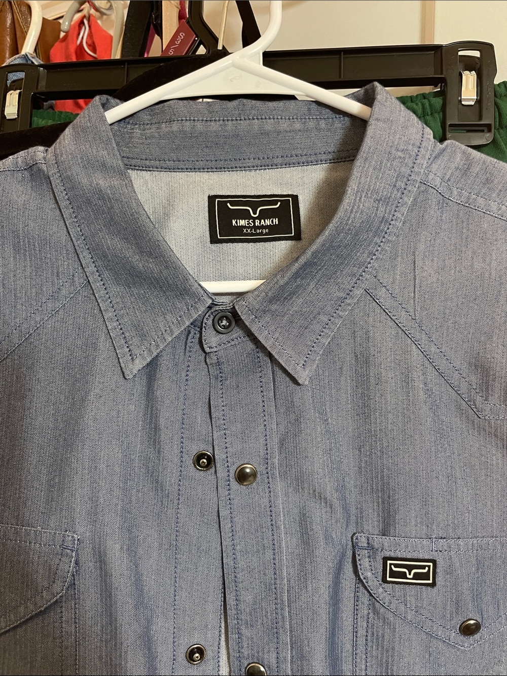 Kimes Ranch Men’s Button-Down Shirt - Light Blue - Picture 3 of 5